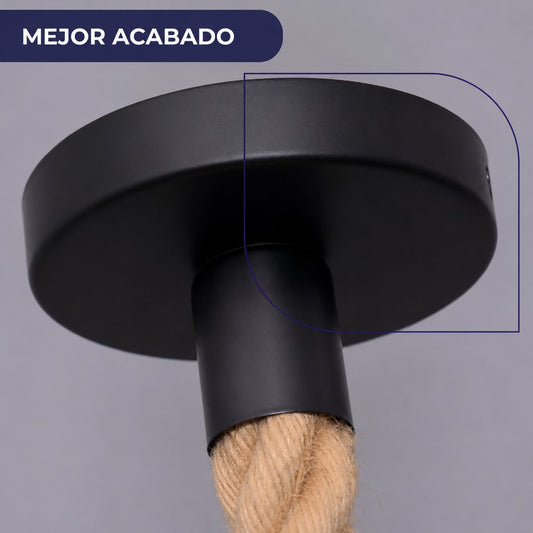 Colgante decorativo  de cuerda de sisal Vintage rústico de 1 metro ( no incluye foco )