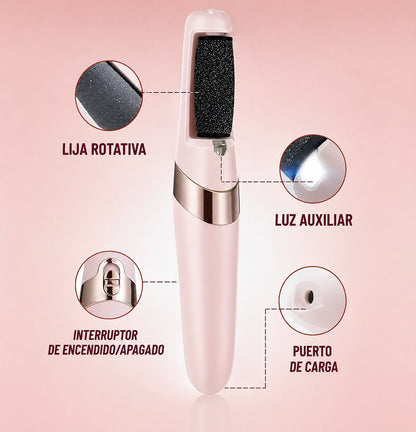 Lijador de pies eléctrico – Exfoliador para eliminar callos, pedicura portátil.