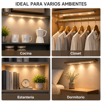 Luminaria Barra Led 60 con Sensor Movimiento Recargable USB