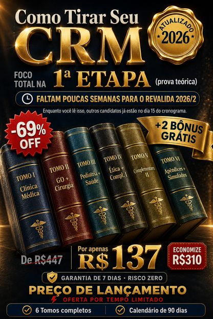 Como Tirar Seu CRM – O Guia Completo do Revalida 2026